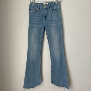 FRAME Le Crop Mini Boot kick flare Cropped Denim Fox Jeans waist size 24